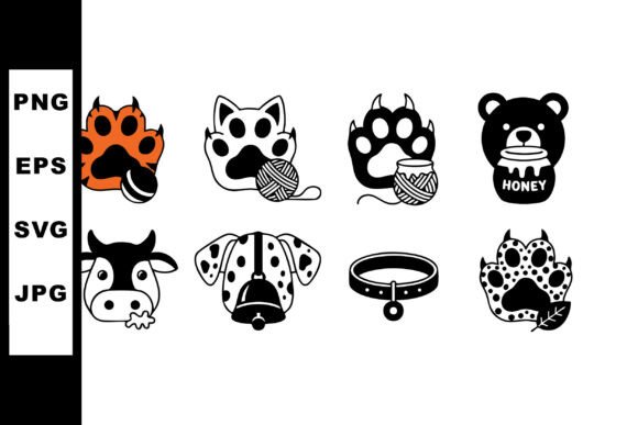 Animal Paw Prints and Pet Icons Collecti