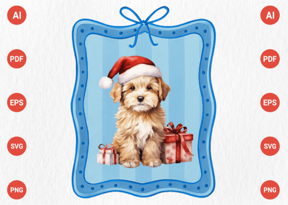 Christmas Dog Coquette Frame Png T Shirt