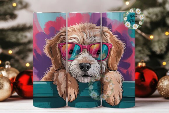 Cool Doodle Dog 20oz Tumbler Wrap