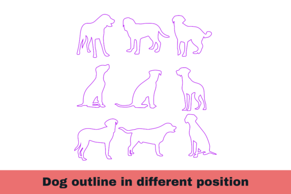 Dog Outline in Different Position: A Designer's Review
