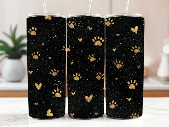 Dog Paw Prints Pink Tumbler Design Review