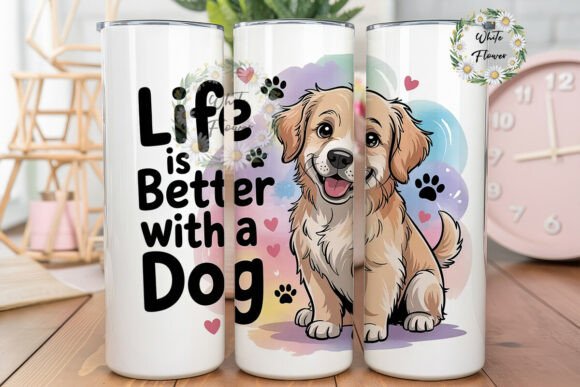 Golden Retriever Dog 20oz Tumbler Wrap