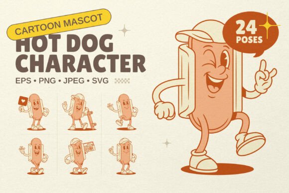 Hot Dog Cartoon Mascot Character: A Designer's Review