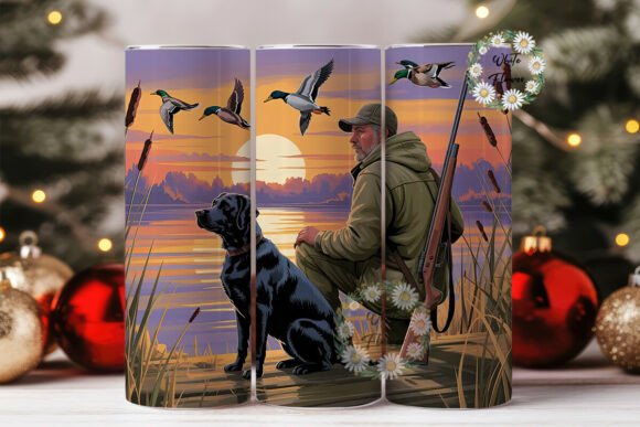 Hunter with Dog Tumbler Wrap