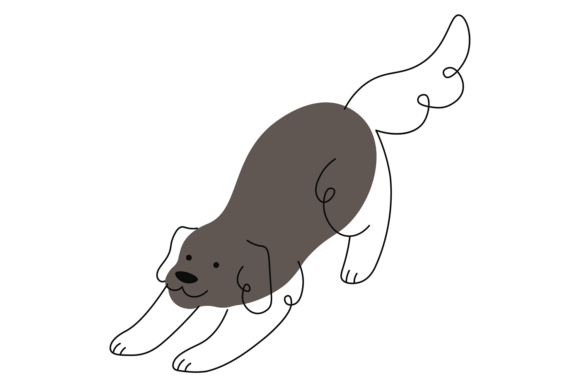 Playing Labrador Dog. Cute Friendly Anim