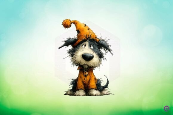 Quirky Halloween Dog Clipart 31