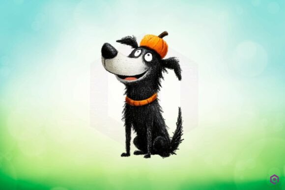 Quirky Halloween Dog Clipart 32
