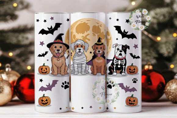 Spooky Paw Dog 20oz Tumbler Wrap