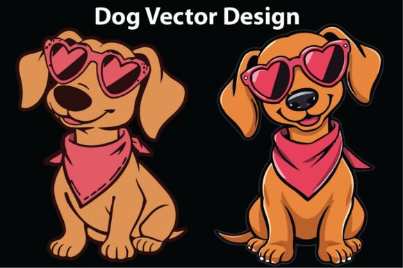 Vintage Cartoon Style Dog Illustration